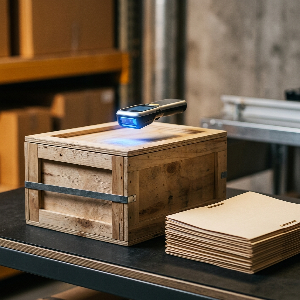 物資追蹤技術系統示意