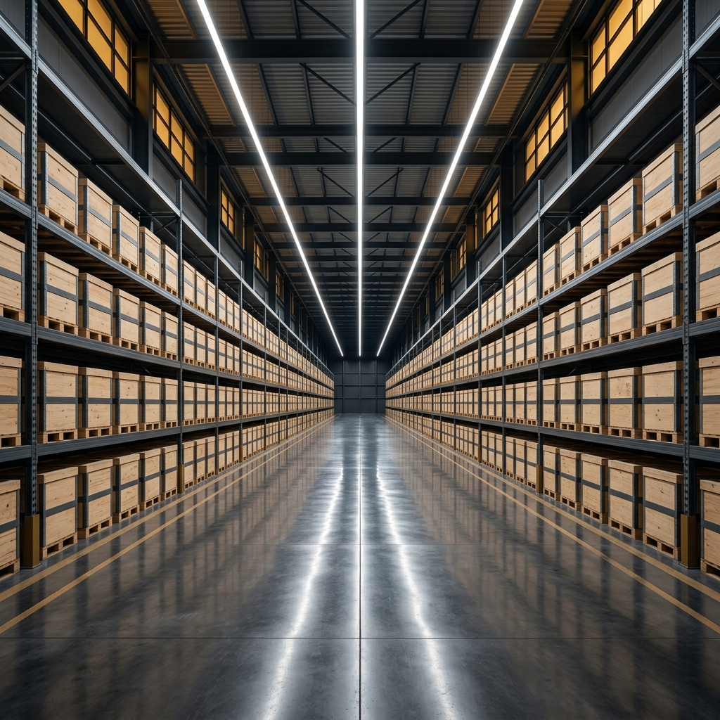 出口物資倉儲管理示意