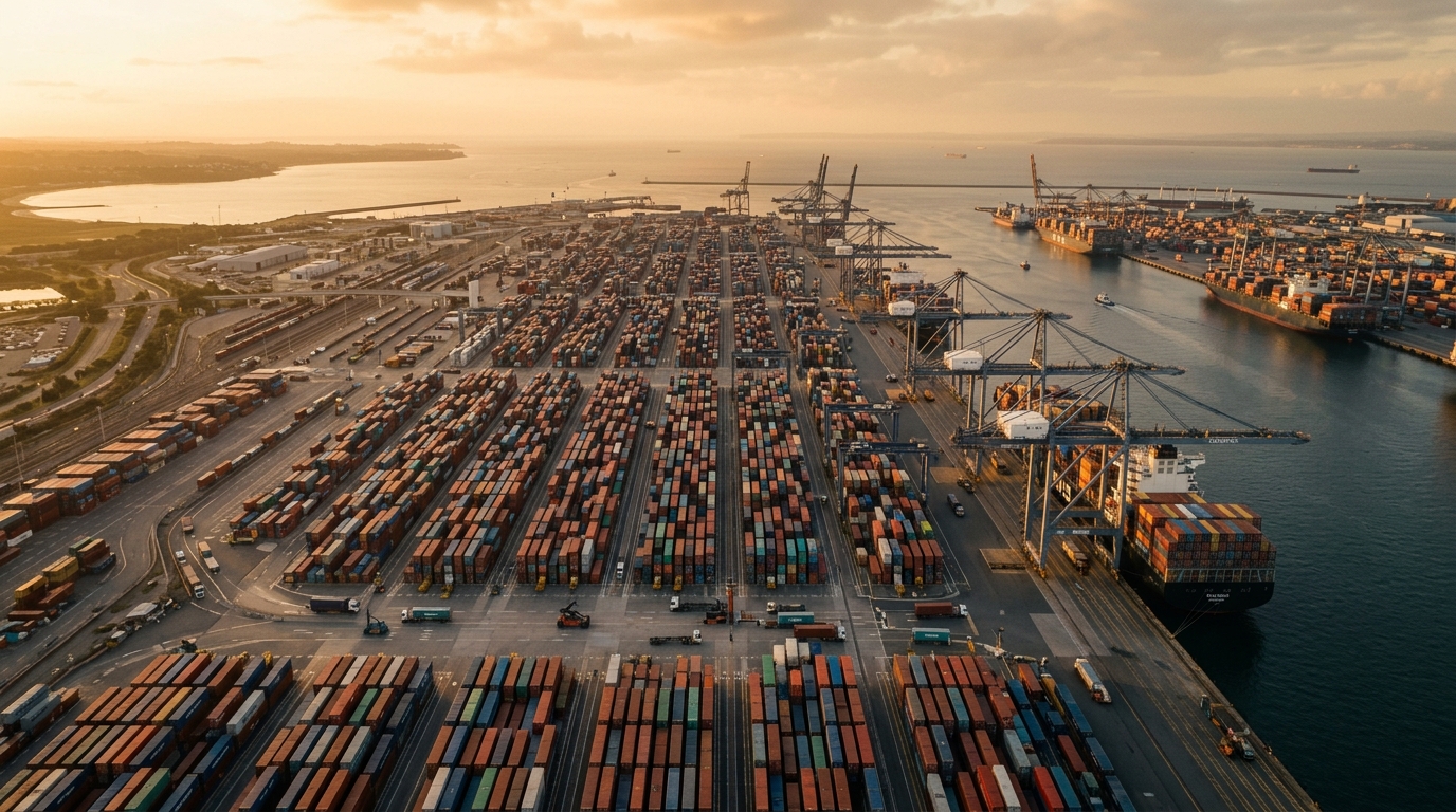 全球供應鏈物流示意圖